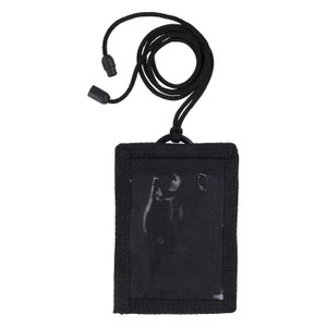 ergodyne Squids 3389 Wallet ID/Badge Holder,Horizontal/Vertical, Black, 3.75 x 5 for 2.75 x 3.5 Insert, 18" Cord View Product Image