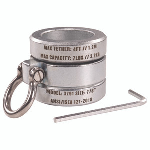 ergodyne Squids 3791 Sleever/Connecting Bar Lock Collar with Tool Attachment Point, 7 lb Max Working Capacity, 0.87" Long, Silver View Product Image