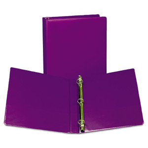 Samsill Earth's Choice Plant-Based Durable Fashion View Binder, 3 Rings, 1" Capacity, 11 x 8.5, Purple, 2/Pack View Product Image