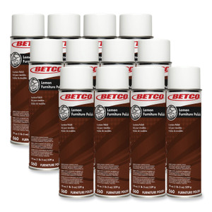 Betco Lemon Furniture Polish, Lemon Scent, 19 oz Aerosol Can, 12/Carton View Product Image