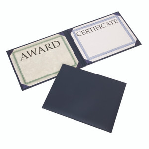 AbilityOne 7510017143044, SKILCRAFT Awards Certificate Padded Cover Binder, 11.62 x 9.12, Blue View Product Image