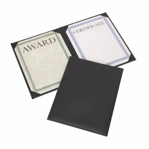 AbilityOne 7510017143328, SKILCRAFT Awards Certificate Padded Cover Binder, 9.12 x 11.62, Black View Product Image