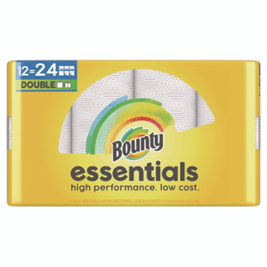 Bounty Essentials Select-A-Size Kitchen Roll Paper Towels, 2-Ply, 108 Sheets/Roll, 12 Rolls/Carton View Product Image