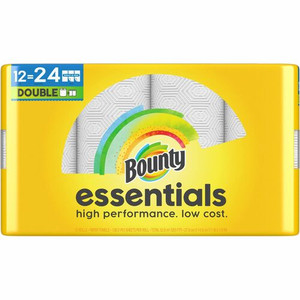 Bounty Essentials Paper Towels - 108 Sheets/Roll - Yellow - 12 Rolls Per CartonCarton Product Image 