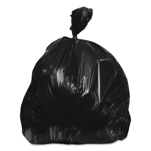 Heritage High-Density Waste Can Liners, 30 gal, 10 mic, 30" x 37", Black, 25 Bags/Roll, 20 Rolls/Carton View Product Image