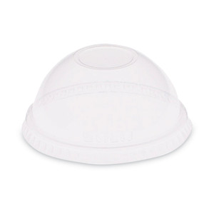 SOLO Dome-Top Cold Cup Lids, Fits 2.5 oz to 9 oz Cold Cups, Plastic, Clear, 2,500/Carton View Product Image