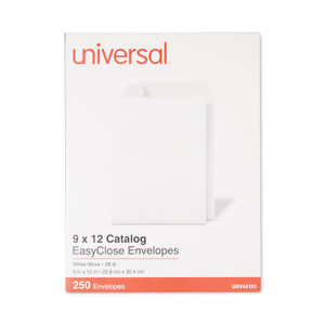 Universal EasyClose Catalog Envelope, #10 1/2, Square Flap, Self-Adhesive Closure, 9 x 12, White, 250/Box View Product Image