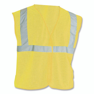 PIP ANSI Class 2 Hook and Loop Safety Vest, 2X-Large, Hi-Viz Lime Yellow View Product Image