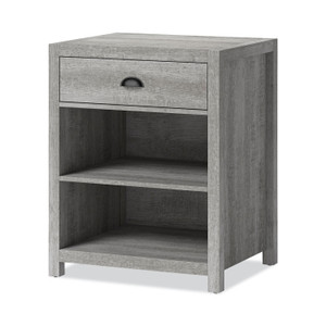 Whalen Fallbrook Printer Stand, Engineered Wood, 3 Shelves, 1 Drawer, 50 lb Capacity, 24" x 20" x 30.25", Smoked Ash View Product Image