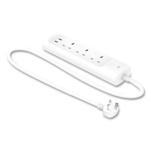 TP-Link Kasa Smart WiFi 3-Outlet Power Strip, 3 AC Outlets/2 USB Ports, White View Product Image