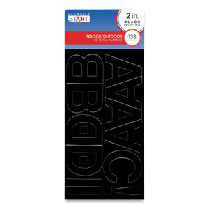 COSCO Letters, Numbers and Symbols, Self Adhesive, Black, 2"h, 133 Characters View Product Image
