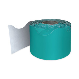 Carson-Dellosa Education Rolled Borders, Scalloped Border, Back to School, 2.25" x 65 ft, Teal View Product Image