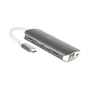 j5create USB-C Multiport Adapter, Gray/White View Product Image