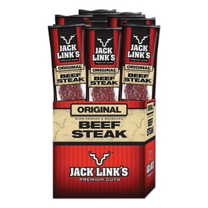 Jack Links Beef Steak, Original, 1 oz, 12/Box JCK02027 View Product Image