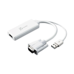 j5create VGA to HDMI Video Audio Adapter, White View Product Image