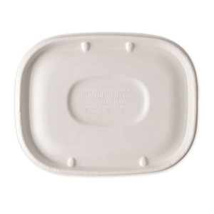World Centric Fiber Lids for Fiber Containers, 8.9 x 6.9 x 0.4, Natural, Paper, 400/Carton View Product Image