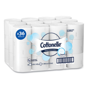 Cottonelle Clean Care Bathroom Tissue, Septic Safe, 2-Ply, White, 900 Sheets/Roll, 36 Rolls/Carton View Product Image