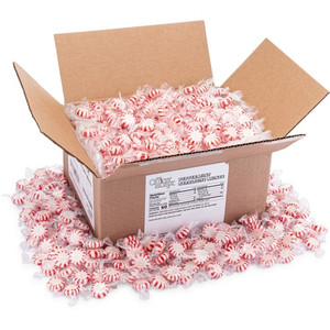 Office Snax Peppermint Starlight Mints - Peppermint - Individually Wrapped - 5 lb Product Image 