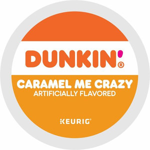 Dunkin' K-Cup Caramel Me Crazy Coffee - Compatible with Keurig Brewer - Medium - 22 K-Cup - K-Cup - Arabica, Caramel Me Crazy Product Image 