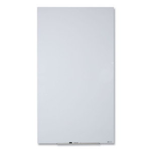 Quartet InvisaMount Vertical Magnetic Glass Dry-Erase Boards, 28" x 50", White Surface View Product Image