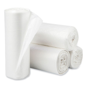 Pitt Plastics Eco Strong Plus Can Liners, 44 gal, 1.35 mil, 37" x 50", Natural, Perforated Roll, 100/Carton View Product Image