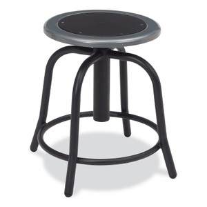 NPS 6800 Series Height Adjustable Metal Seat Swivel Stool, Supports Up to 300 lb, 18" to 24" Seat Height, Black Seat/Base View Product Image