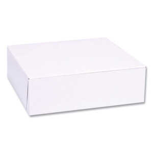 SCT White One-Piece Non-Window Bakery Boxes, Standard, 8 x 2.5 x 8, White, Paper, 250/Bundle View Product Image