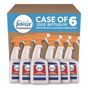 Febreze Professional Sanitizing Fabric Refresher, Light Scent, 32 oz Spray Bottle, 6/Carton View Product Image