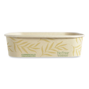 World Centric No Tree Rectangular Containers, 16 oz, 4.7 x 6.8 x 1.6, Natural, Sugarcane, 300/Carton View Product Image