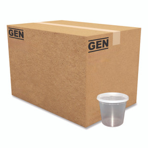 GEN Plastic Deli Container with Lid, 24 oz, Clear, Plastic, 240/Carton View Product Image