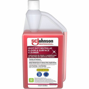 SC Johnson Heavy-Duty pH Floor & Surface Cleaner - For Multi Surface, Multipurpose - Concentrate - 32 fl oz (1 quart) - Heavy Duty - Red Bottle Product Image 
