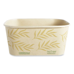World Centric No Tree Rectangular Containers, 32 oz, 4.7 x 6.8 x 3, Natural, Sugarcane, 300/Carton View Product Image