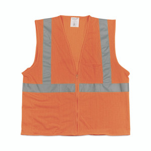 PIP Zipper Safety Vest, X-Large, Hi-Viz Orange View Product Image
