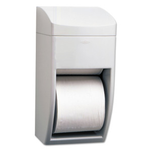 Bobrick Matrix Series Two-Roll Tissue Dispenser, 6.25 x 6.88 x 13.5, Gray (BOB5288) View Product Image