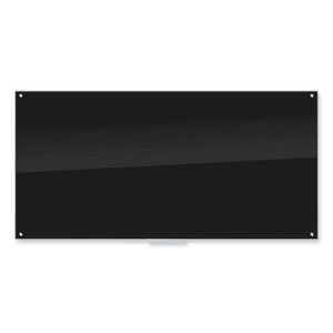 U Brands Black Glass Dry Erase Board, 96" X 48" (Actual Size: 95" x 47"), Black Surface View Product Image