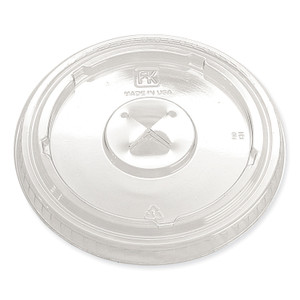 Fabri-Kal Greenware Cold Drink Lids, X-Slot, Fits 12 oz to 20 oz Cold Cups, Plastic, Clear, 1,000/Carton View Product Image