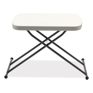 Alera Height-Adjustable Personal Folding Table, Rectangular, 25.6" x 17.7" x 19" to 28", White Top, Dark Gray Legs View Product Image