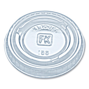 Fabri-Kal Portion Cup Lids, Fits 0.75 oz to 1 oz Portion Cups, Plastic, Clear, 2,500/Carton View Product Image