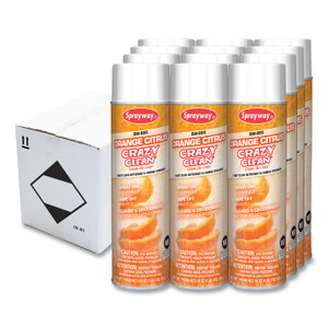 Sprayway Orange Citrus Crazy Clean, Orange Scent, 19 oz Aerosol Spray, Dozen View Product Image