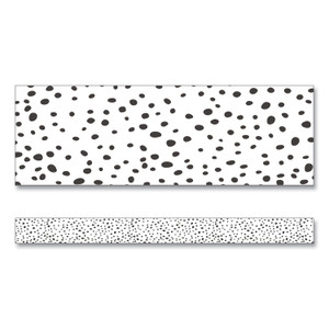 Carson-Dellosa Education Straight Borders, Dotted, 3" x 3 ft, Black/White, 12/Pack View Product Image
