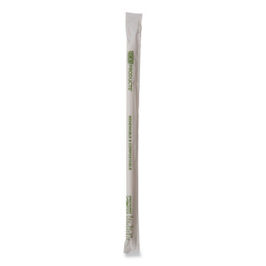 Eco-Products Renewable and Compostable PHA Straws, 10.25", Natural White, 1,250/Carton View Product Image