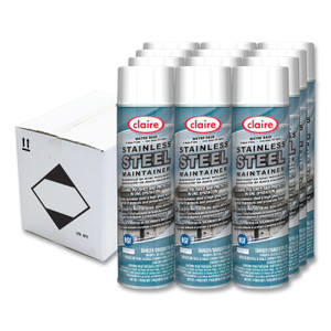 Claire Stainless Steel Maintainer, Lemon Scent, 16 oz Aerosol Spray, Dozen View Product Image