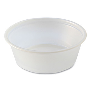 Fabri-Kal Portion Cups, Squat, 1.5 oz, Plastic, Translucent, 125/Sleeve, 20 Sleeve/Carton View Product Image
