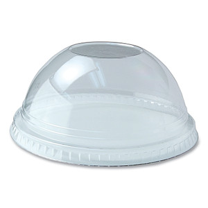 Fabri-Kal Kal-Clear/Nexclear Drink Cup Lids, Dome Lid with 1" Hole, Fits 5 oz to 24 oz Cold Cups, Plastic, Clear, 1,000/Carton View Product Image