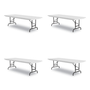 Correll Adjustable Folding Tables, Rectangular, 60" x 30" x 22" to 32", Gray Granite Top, Black Legs, 4/Pallet View Product Image