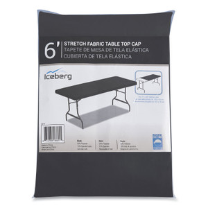 Iceberg iGear Fabric Table Top Cap Cover, Polyester, 30 x 72, Black View Product Image