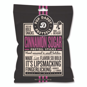 Pop Daddy Cinnamon Sugar Pretzel Sticks, 3 oz Bag, 15/Carton View Product Image