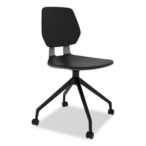 Safco Commute Guest Chair, 25" x 25" x 34.25", Black Seat, Black Back, Black Base View Product Image