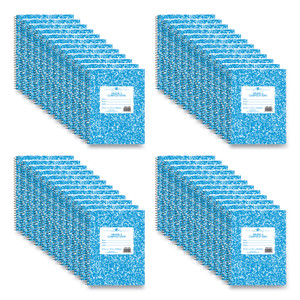 Roaring Spring Grade School Wirebound Composition Book, Grade 2 Manuscript Format, Blue Marble Cover, (36) 9.75 x 7.5 Sheets, 48/Carton View Product Image