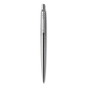Parker Jotter Gel Pen, Retractable, Medium 0.7 mm, Black Ink, Stainless Steel Barrel View Product Image